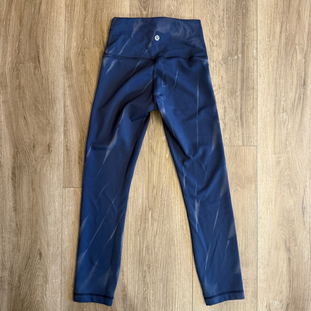 Lululemon Wunder Train High-Rise Crop - Diamond Dye True Navy (Size 2) - Picture 5 of 8